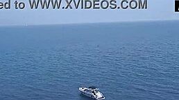 Ginebra Bellucci, Marilyn Crystal & Isizzu kiss passionately in lesbian threesome on yacht 😘💋🔥