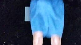 cute skinny brunette workout babe parks it solo 💦