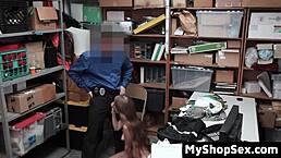 LP Officer Bonuses Out Shoplifting Teens Stern Doggystyle Lesson Myshopsex