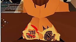 blacked roblox whore rides monster bbc doggystyle with rough anal gape