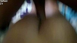 step sister teen 18+ bounces her natural titties on big black cock homemade