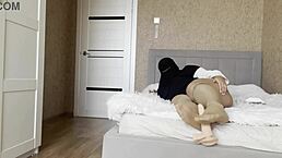 stepson gets horny arab milf khalifa's wet stocking joi handjob instructions