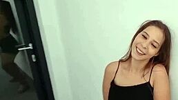 sexy latina babe dances hot on terrace