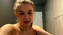 Crazy blonde teen gets hardcore anal fucked outdoors in gym quickie close-up