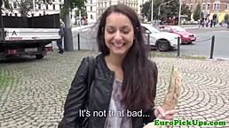 public euro girl next door kneels pov slurping neighbors cum outdoors