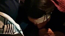 Juicy Latina Brunette Sucks Big Cock Outdoor Car Sloppy