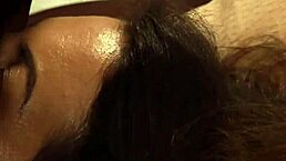 Horny lesbian mistress facesits bound slave kissing big tits in bdsm domination