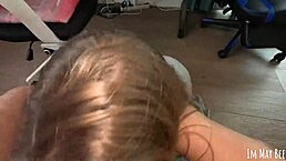 filming my sloppy morning cock sucking facial cum swallow routine for you girls