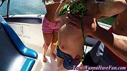 oh yeah fuckin these hd party teens on yacht hard