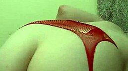 tomboy strips rips clothes for shower tub orgasm play