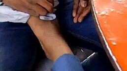 he finally licks her feet like his nasty public fantasy