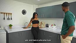 silly client skips papers so borisjackson breaks rosxanagutierrez wet pussy with bbc in kitchen