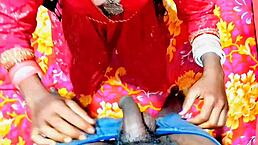 bhabhi in red dress bra gets hard fucked desi style close-up