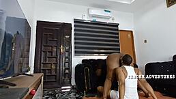 She gives hot sloppy bj, licks balls, eats pussy doggy then swallows huge load.