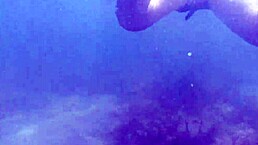 Mature BBW Wife's Juicy Pussy Creampied Underwater Poolside