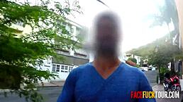 This sexy latina skank begged me to facefuck her deep on street pickup