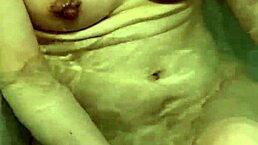 i got so excited touching my wife's nipples as she bathed slowly before sex