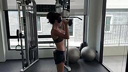 gym workout done, next one's naked with my tight athletic body 😜💪