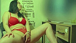 Sexy Asian babe fingers wet pussy watching hot porn