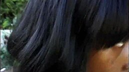 barefoot pregnant ebony gets licked fucked facial outdoors