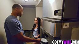 tony rubino and rocket powers give theodora day sloppy seconds in this interracial cuckold pov with petite teen and monster black cock.