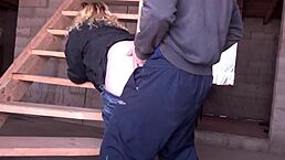 Foreman Eyes New Employee's Plump Ass - Will He Dominate and Creampie Her at Construction Site?