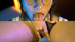 young latina in panties reads erotic poetry first time solo