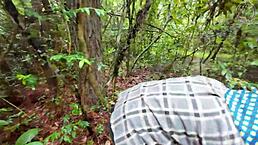 thai teen babe hikes forest flashing pussy moaning homemade cosplay public!