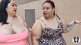 two bbw latina milfs flirt heavy then lucky guy creams bellies?