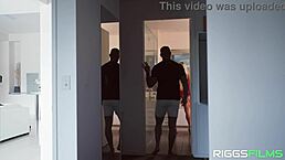 Can you handle this ripped muscle babe orgasming hard on monster cock?