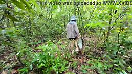 thai teen babe hikes forest flashing pussy moaning homemade cosplay public!