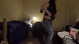 caught this busty curvy milf on hidden cam?