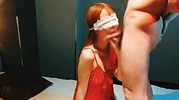 sexy red lingerie big tits stepsis sucks cum homemade