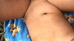 TEEN CUMS ON WET ASIAN PUSSY AFTER ROUGH OUTDOOR FOREST FUCK