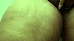 Colombian bbw milf squirts big ass pussy toys in sensual bathroom solo