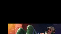 the legend horny curvy blonde slut lana plays adult game with monster cock