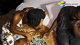 Did horny 18+ teen swallow my cock after game challenge?