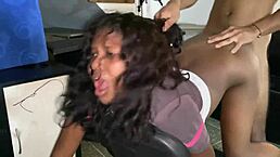 Colombian stepmom fucked doggystyle in lingerie stockings