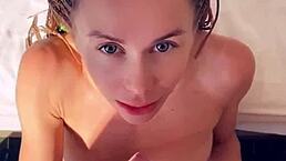 skinny babe wakes to muscular stud's thick cock throatfuck