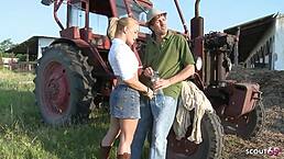 old guy risks outdoor monster cock anal on slim blonde valentina