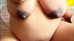 pregnant arab milf solo with big natural tits and hairy pussy delight