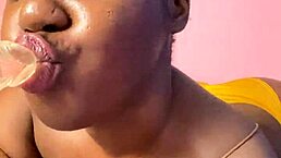 connecticut ebony rapper plays pretty pussy toys solo masturbation