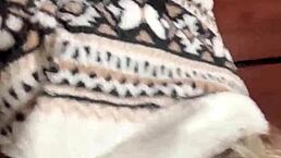 Wife's horny bar pickup leads to risky public elevator creampie