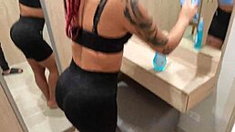 Tipping Curvy Latina Maid to Clean Naked and Ride Cock Cowgirl