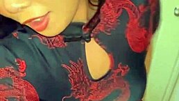 asian babe in dress sloppy blowjob doggystyle huge creampie